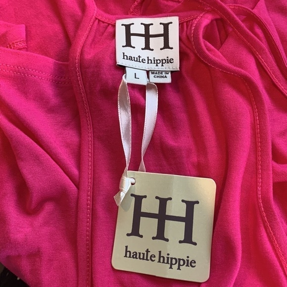 Haute Hippie Pink Cowl Neck Racerback Tank, Large, New with Tag! - Picture 3 of 8